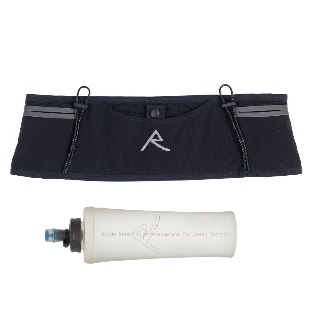 Raide UL 1L Running Belt (Black & Light Grey)