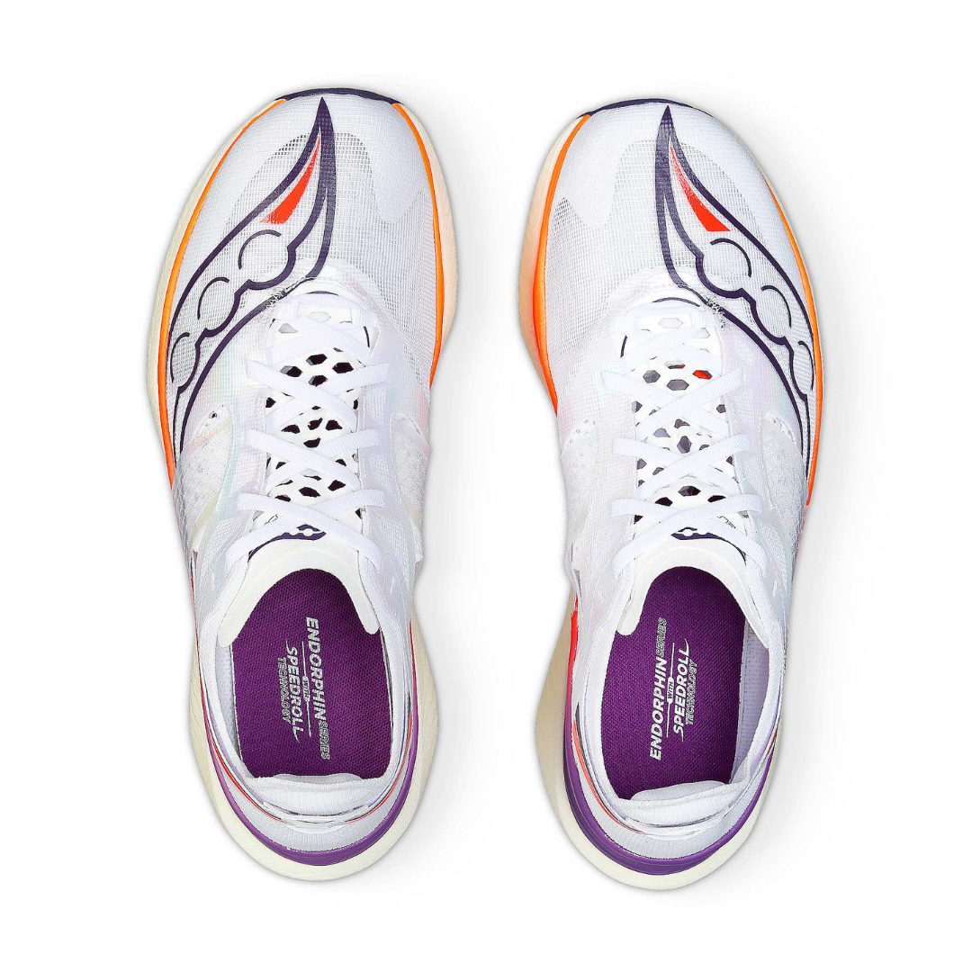 Saucony Women's Endorphin Elite Road Running Shoes (White/ Vizired)