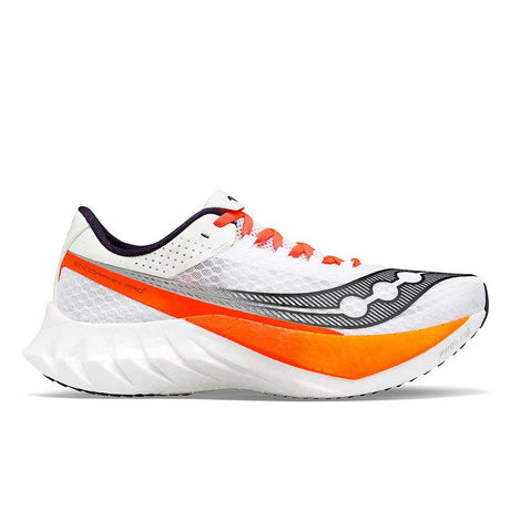 Saucony Men's Endorphin Pro 4 Road Running Shoes (White / Black) - Cam2