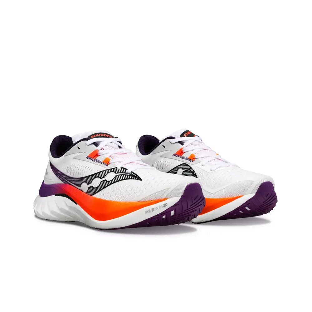 Saucony Men's Endorphin Speed 4 Road Running Shoes (White / Viziorange) - Cam2
