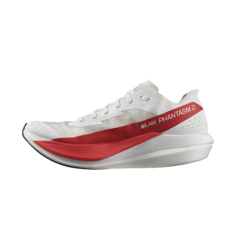 Salomon - Salomon Men's S/Lab Phantasm 2 Road Running Shoes (Whith/White/High Risk Red) - Cam2 