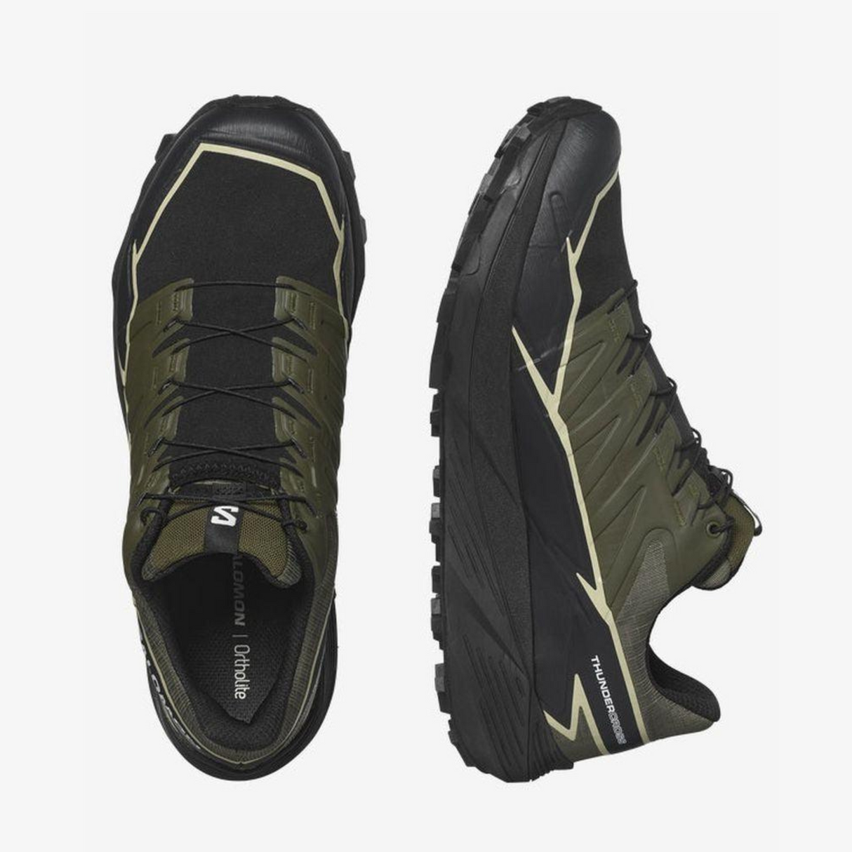 Salomon - Salomon Men's Thundercross Gtx Trail Running Shoes (Olive Night/Black/Alfalf) - Cam2 