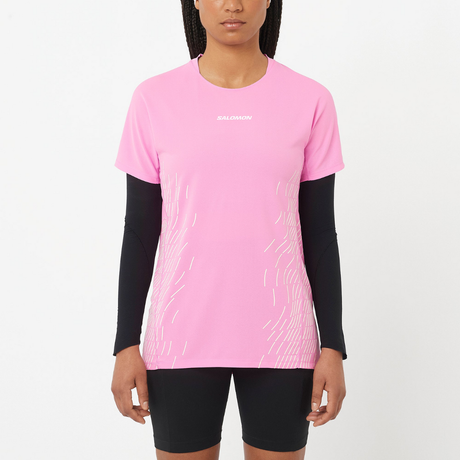 Salomon - Salomon Women's Sense Aero SS Tee GFX (LC2699000) - Cam2 
