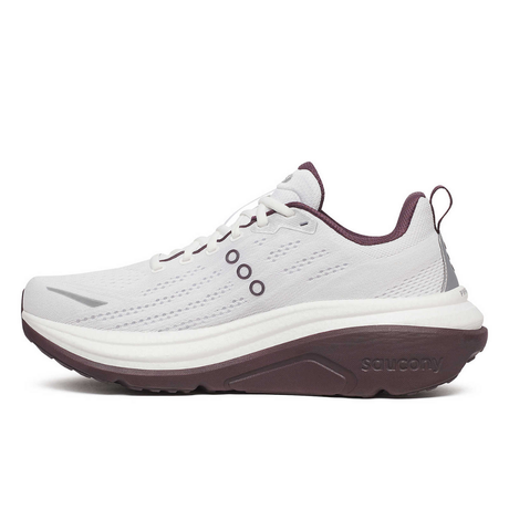 Saucony - Saucony Men's Hurricane 25 Road Running Shoes (White/ Wine) - Cam2 