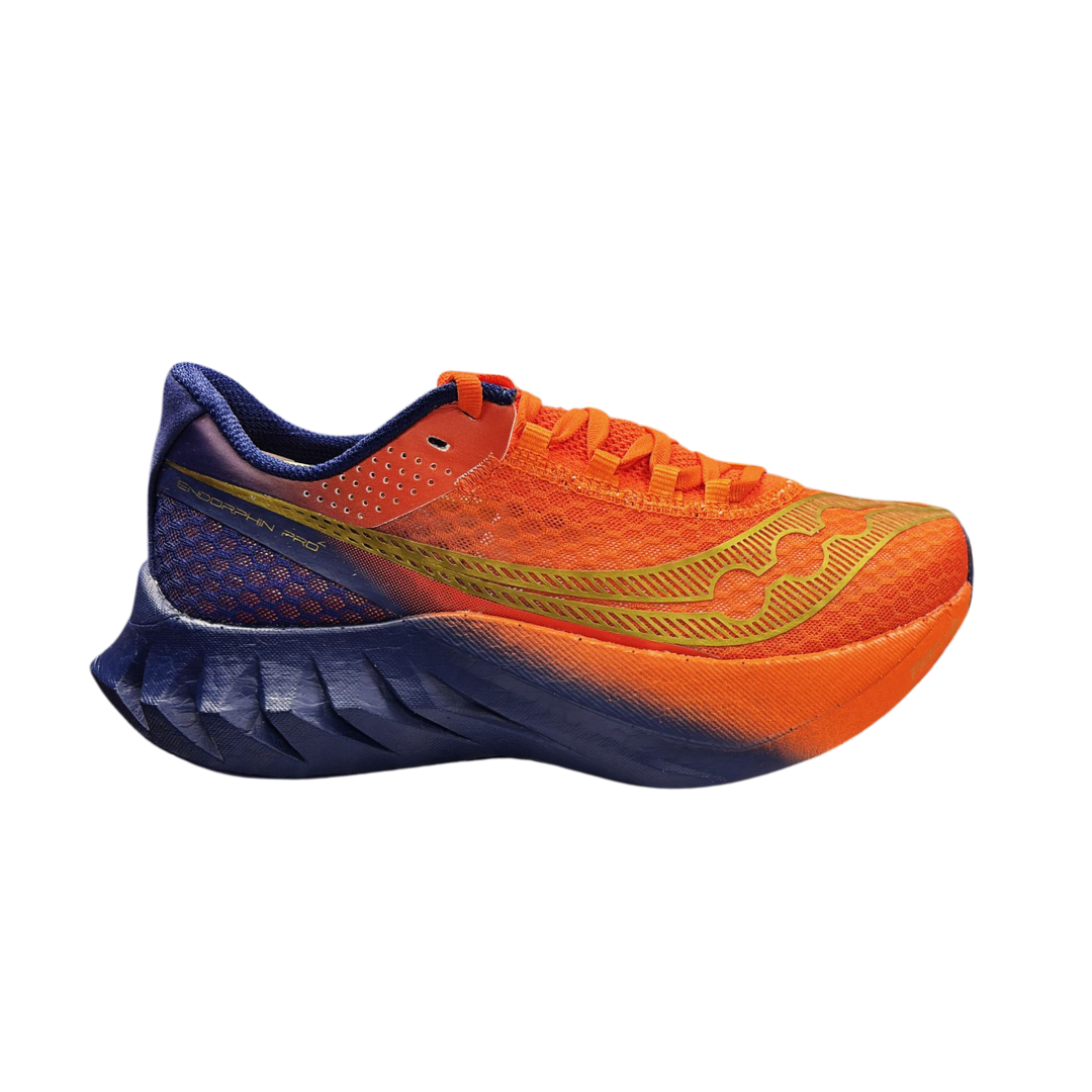 Saucony Unisex's Endorphin Pro 4 Road Ruuning Shoes (Pepper/ Navy)