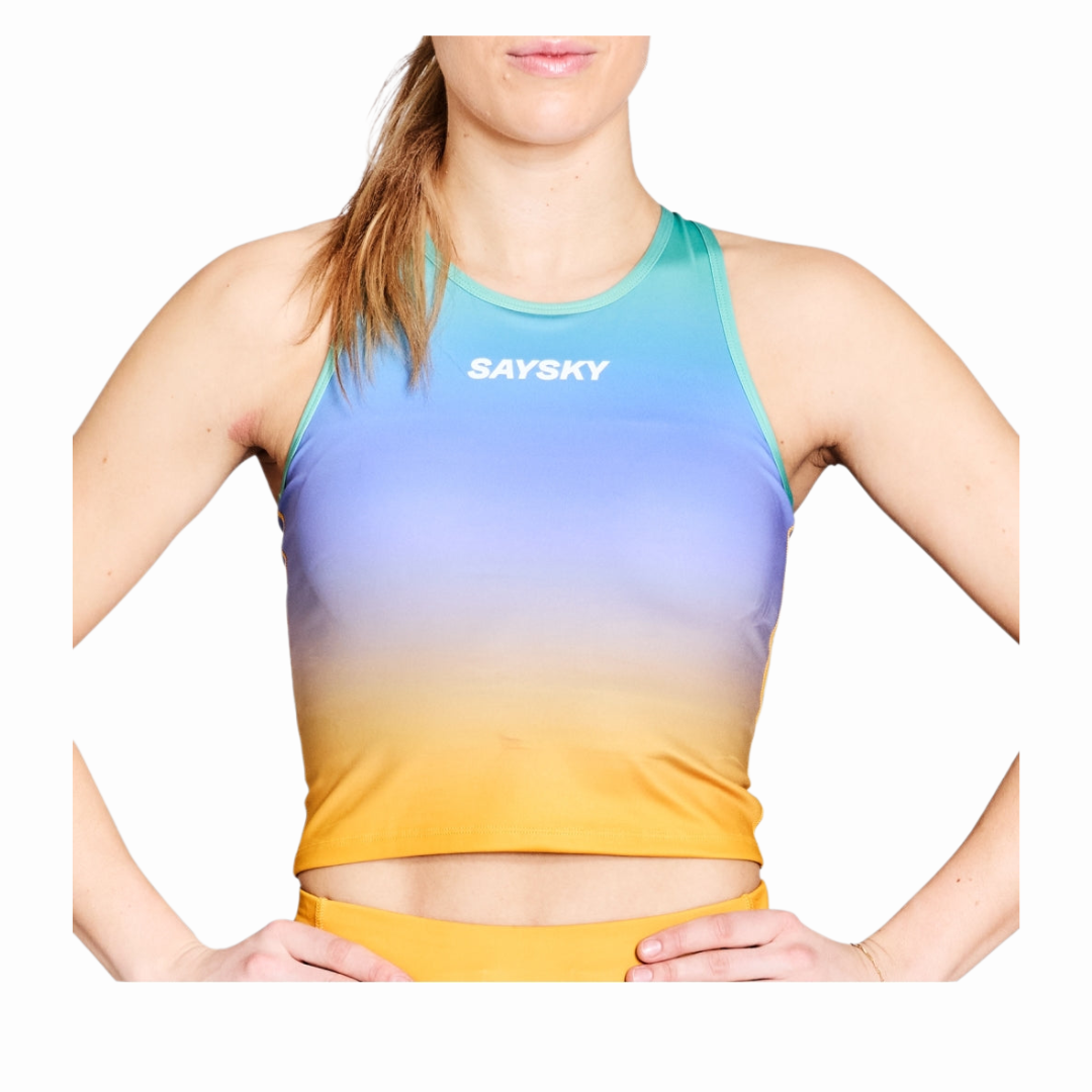 SAYSKY Women's Drip Dye Combat Crop Top