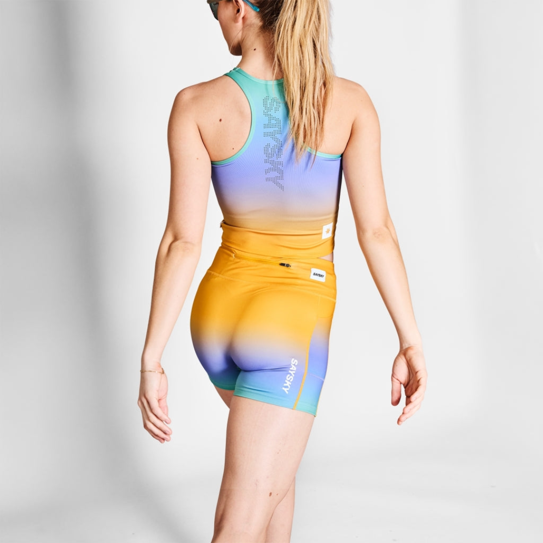 SAYSKY Women's Drip Dye Combat Crop Top