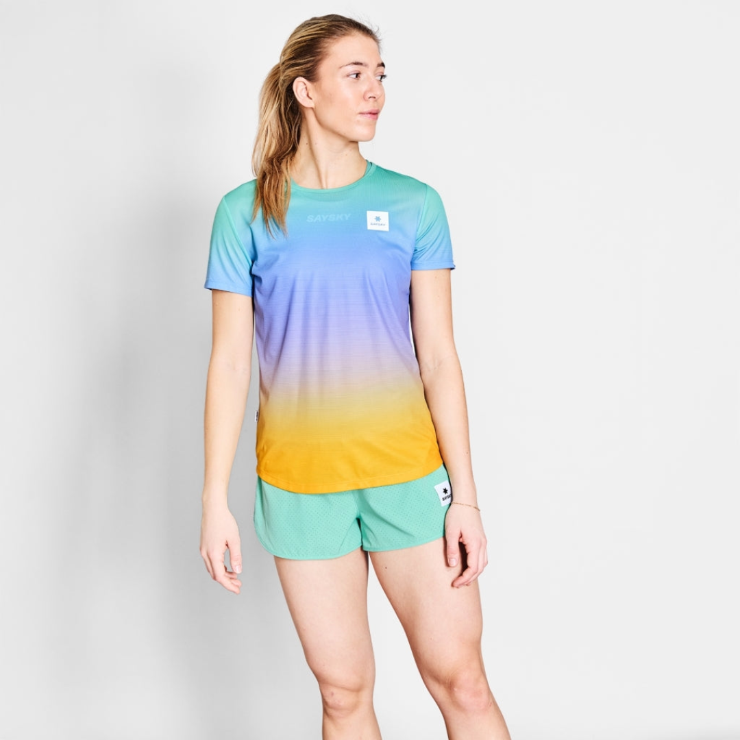 SAYSKY Women's Drip Dye Flow T-Shirt
