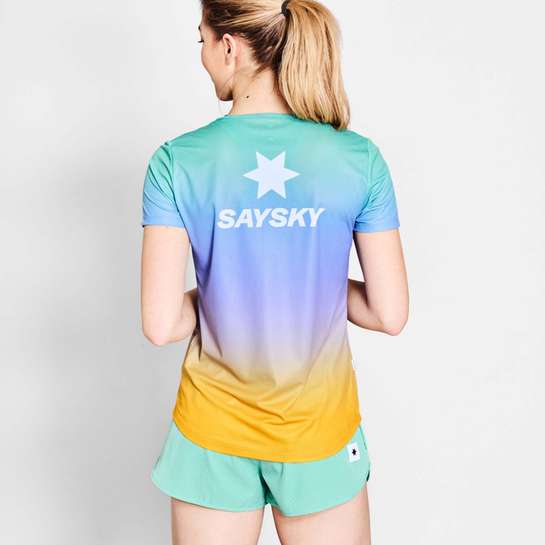 SAYSKY Women's Drip Dye Flow T-Shirt