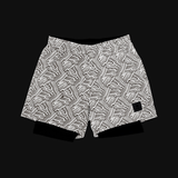 SAYSKY Men's Reflective Pace 2 in 1 Shorts 5''