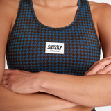 SAYSKY Women's Houndstooth Combat Sports Bra