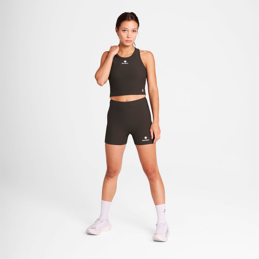 SAYSKY Women's Combat Rib Crop Top