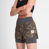 SAYSKY Women's Camo Pace 2 in 1 Shorts 3"