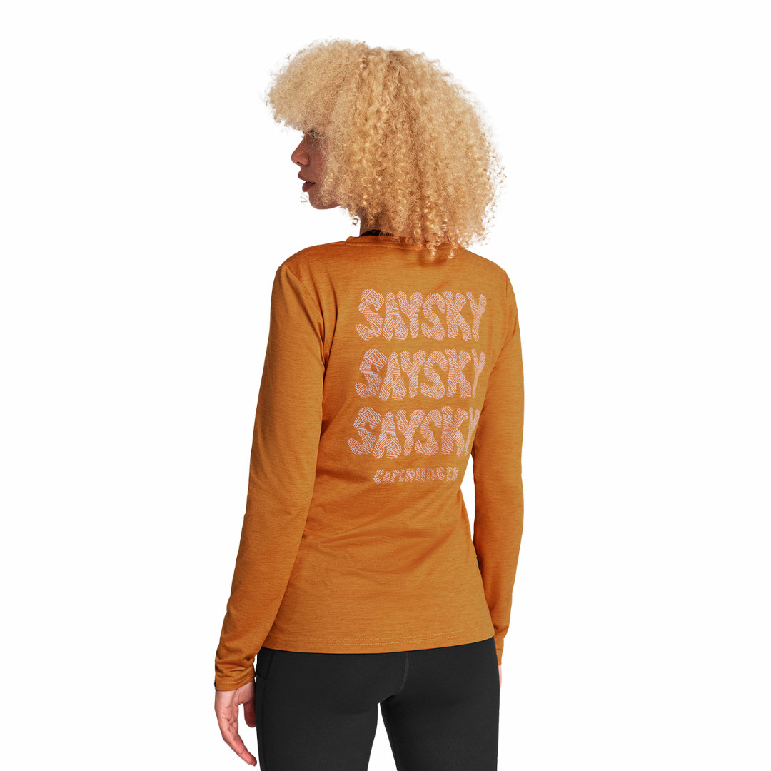 SAYSKY Women's Refective Logo Pace Long Sleeve