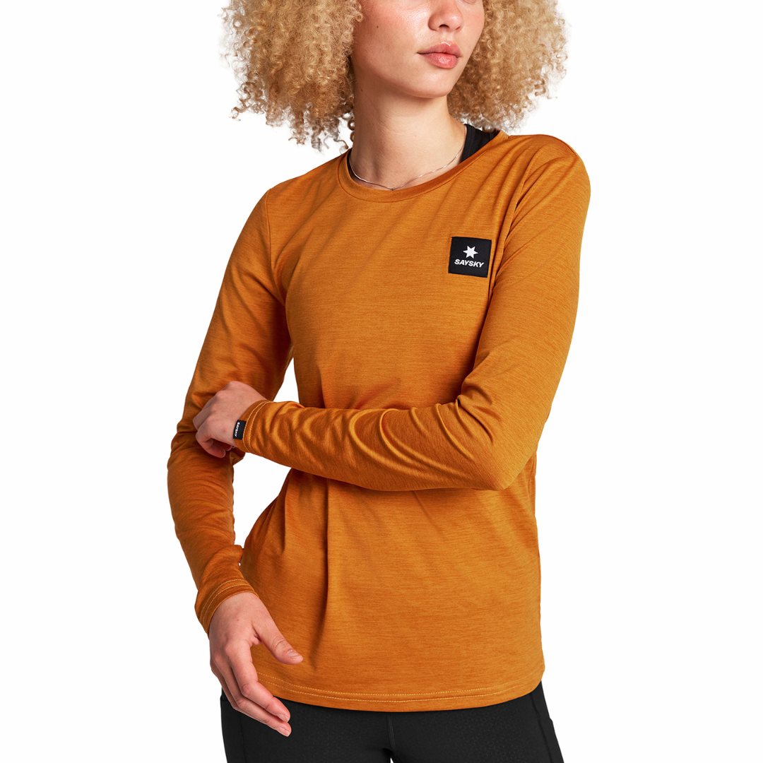 SAYSKY Women's Refective Logo Pace Long Sleeve