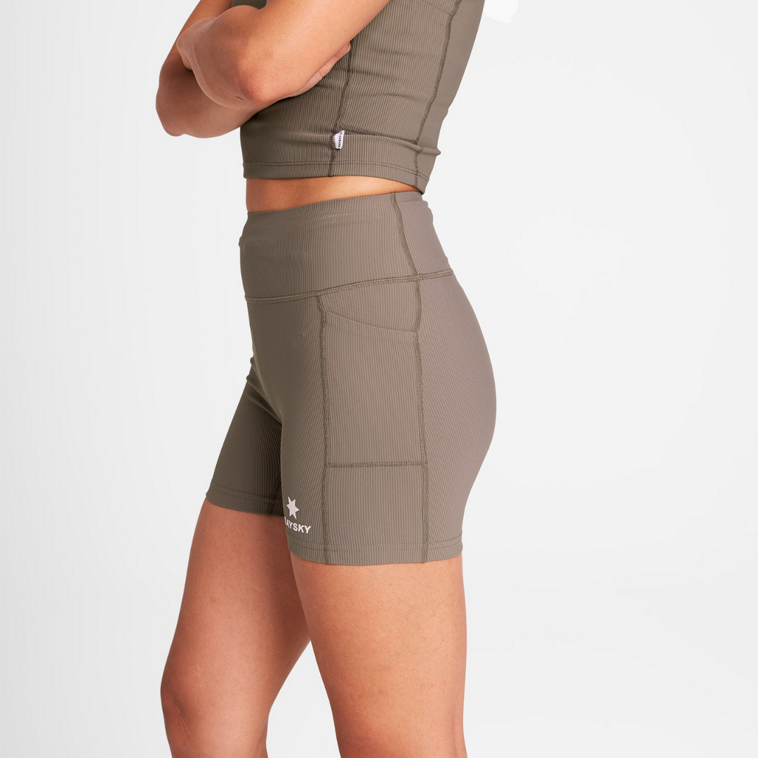 SAYSKY Women's Combat+ Rib Short Tights 4"