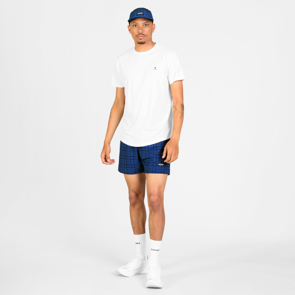 SAYSKY Men's Checker Pace Shorts 5"