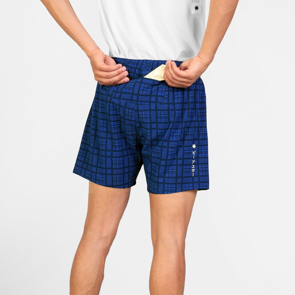 SAYSKY Men's Checker Pace Shorts 5"