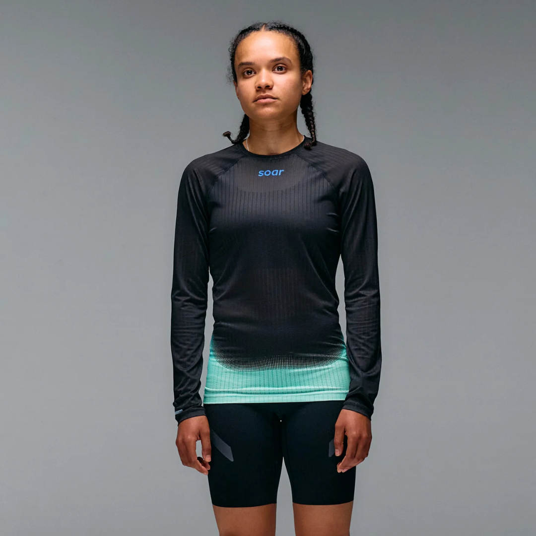 Soar Women's Race Base Layer (Black/Blue/Green)