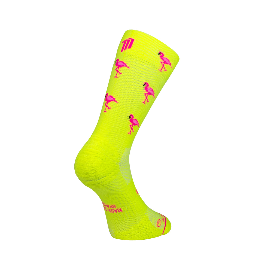 Sporcks Flamingo Yellow Running Socks