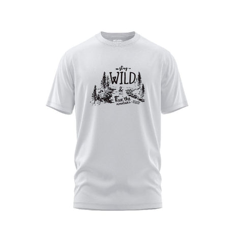ARTY:ACTIVE Unisex's T-shirt Stay Wild (White) - Cam2
