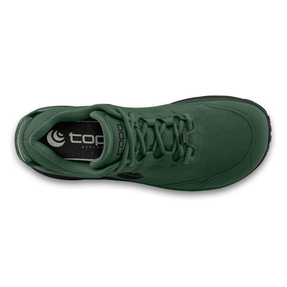 Topo Men's Traverse Trail Running Shoes (Dark Green/ Charcoal) - Cam2