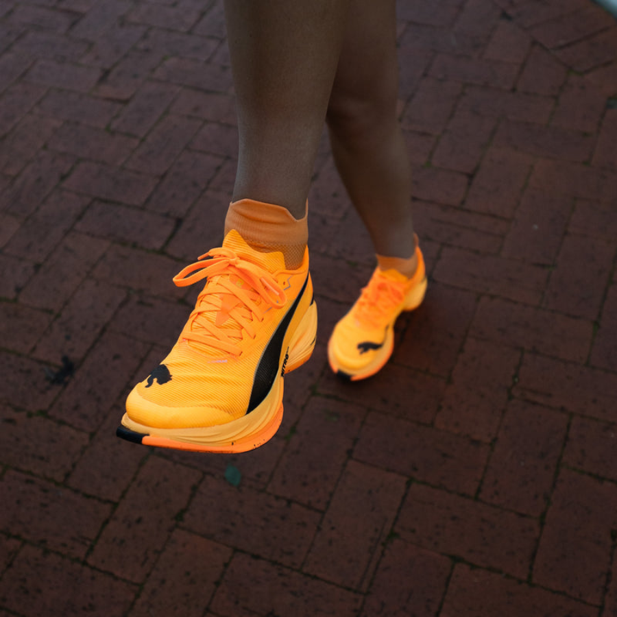 Versus Tangerine Glow Running Ankle Socks