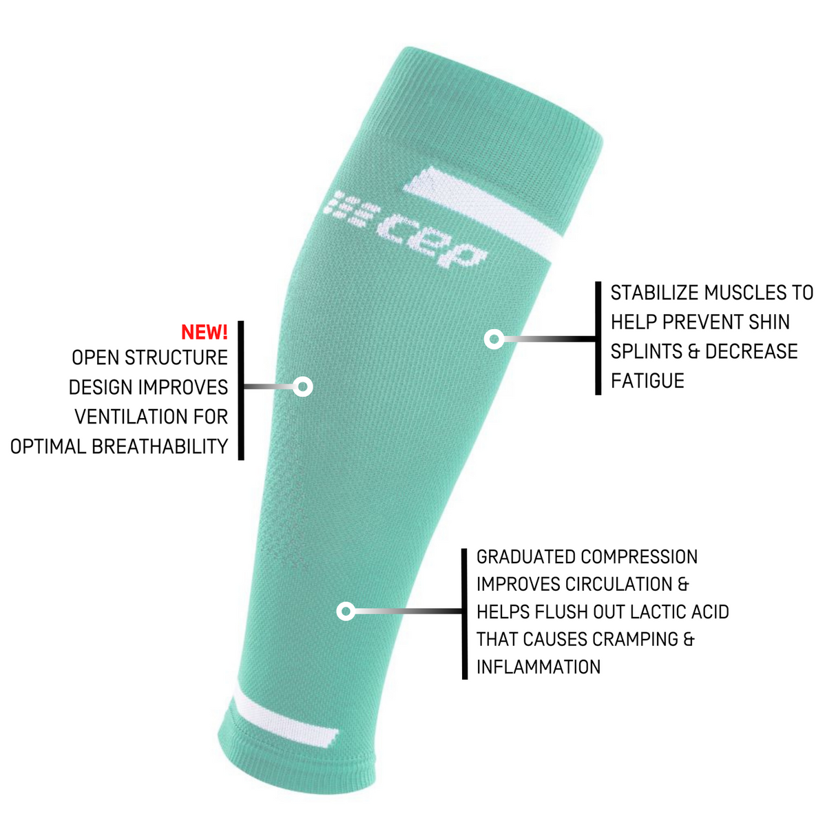 CEP - CEP Women's The Run Calf Sleeves 4.0 - Cam2 