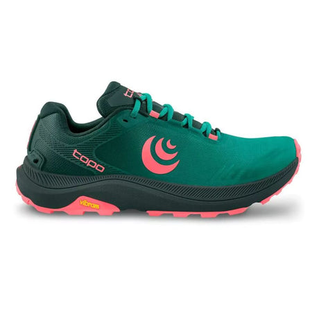 Topo Women's MT 5 Trail running shoes (Emerald/ Pink) - Cam2