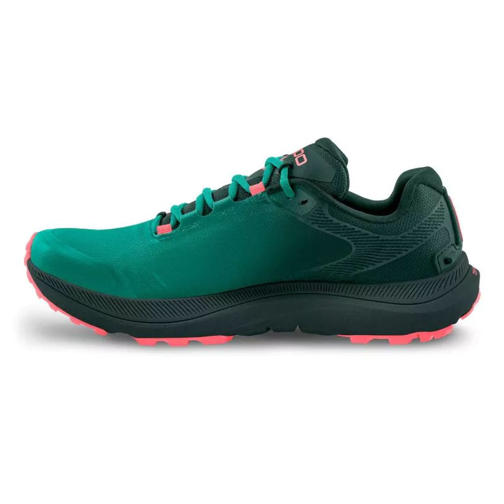 Topo Women's MT 5 Trail running shoes (Emerald/ Pink) - Cam2