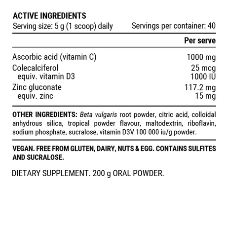 Pillar - Pillar Ultra Immune C Immunity Support Powder 200g (JAR) - Cam2 