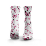 HEXXEE Women's Pink Butterflies Running Socks