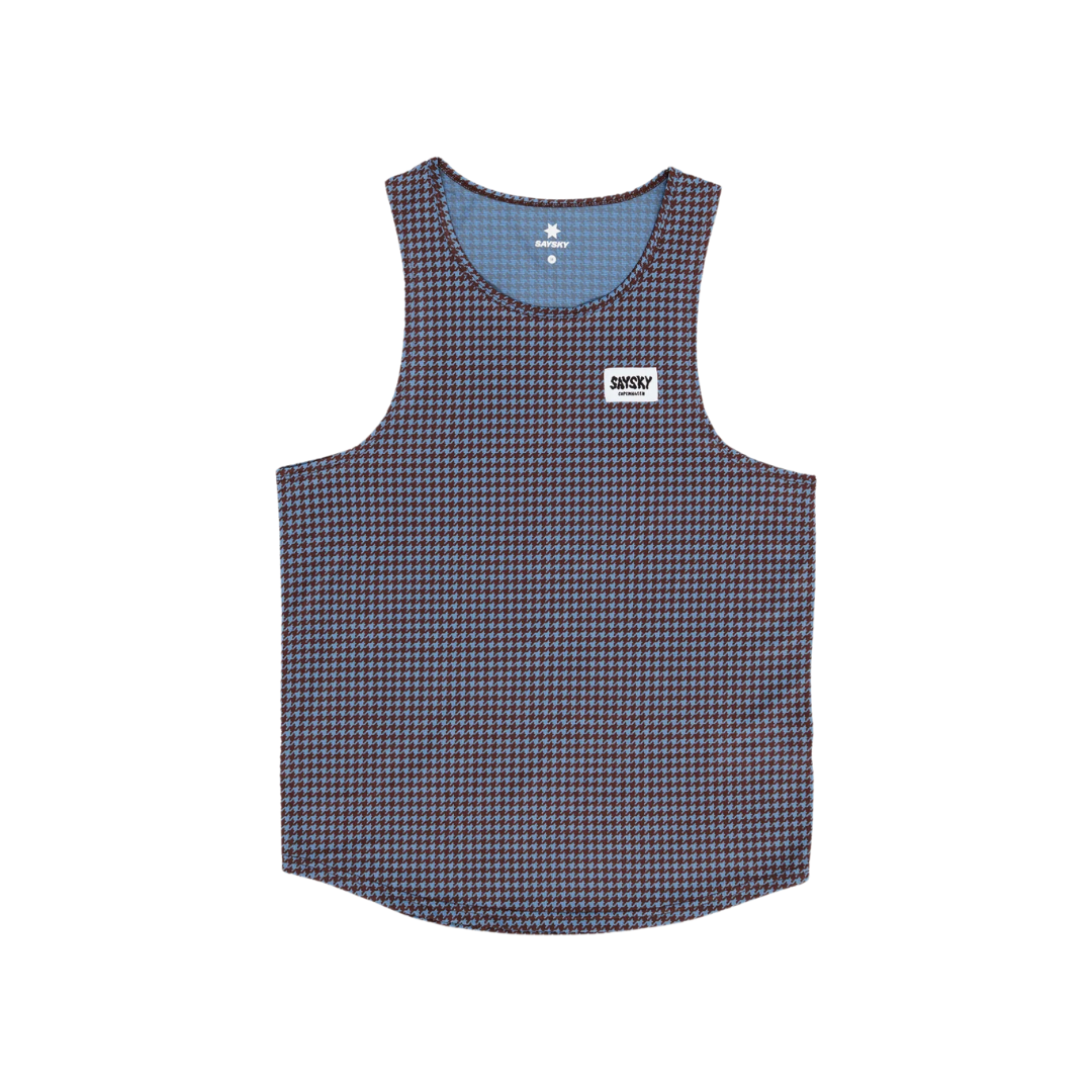 SAYSKY Men's Houndstooth Combat Singlet