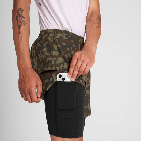 SAYSKY - SAYSKY Men's  Camo Pace 2 in 1 Shorts 5'' - Cam2 