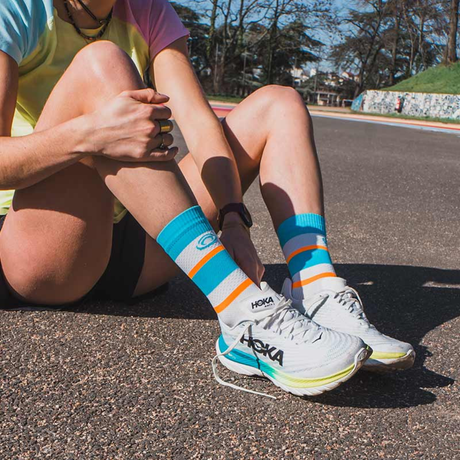 BV Sport - BV Sport Socquette Light Run "Haute" Socks (IBIZA) - Cam2 