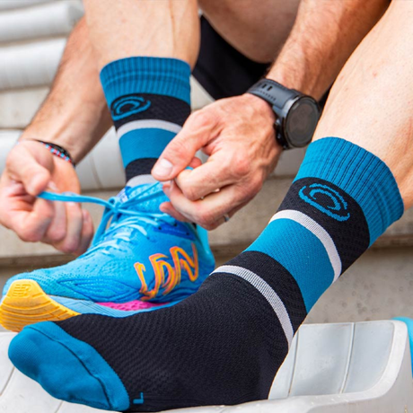 BV Sport - BV Sport Socquette Light Run "Haute" Socks (IBIZA) - Cam2 