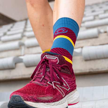 BV Sport - BV Sport Socquette Light Run "Haute" Socks (IBIZA) - Cam2 