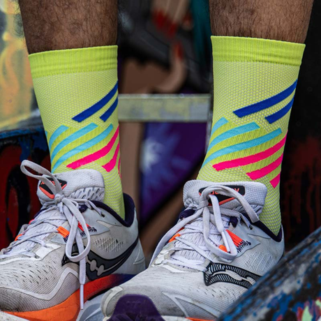 BV Sport - BV Sport Socquette Light Run "Haute" Socks (MIAMI) - Cam2 