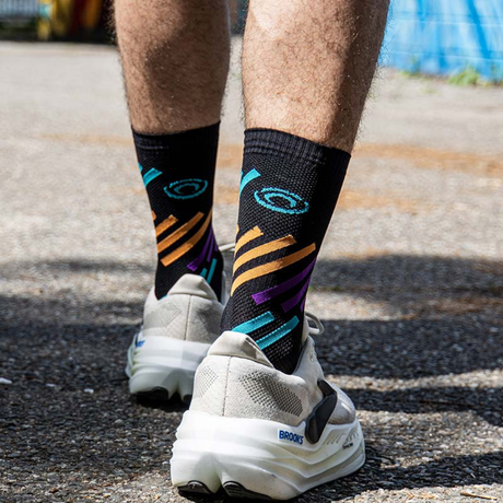 BV Sport - BV Sport Socquette Light Run "Haute" Socks (MIAMI) - Cam2 