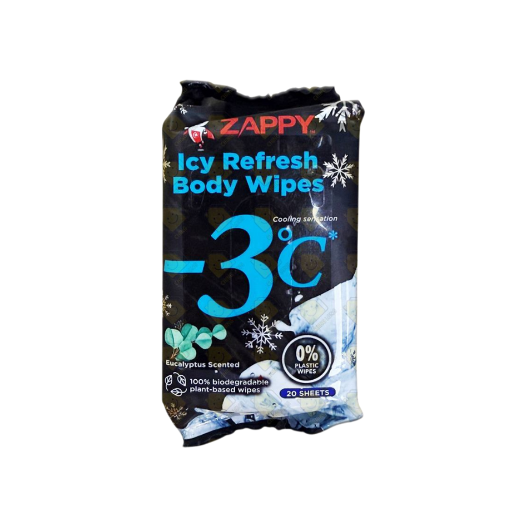 Zappy - Zappy Icy Refresh Body Wipes (20 Sheets) - Cam2 