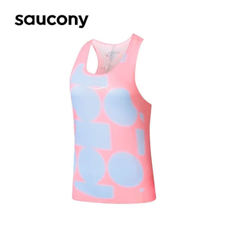 Saucony Women's Sport Vest (White Blue Red) - Cam2