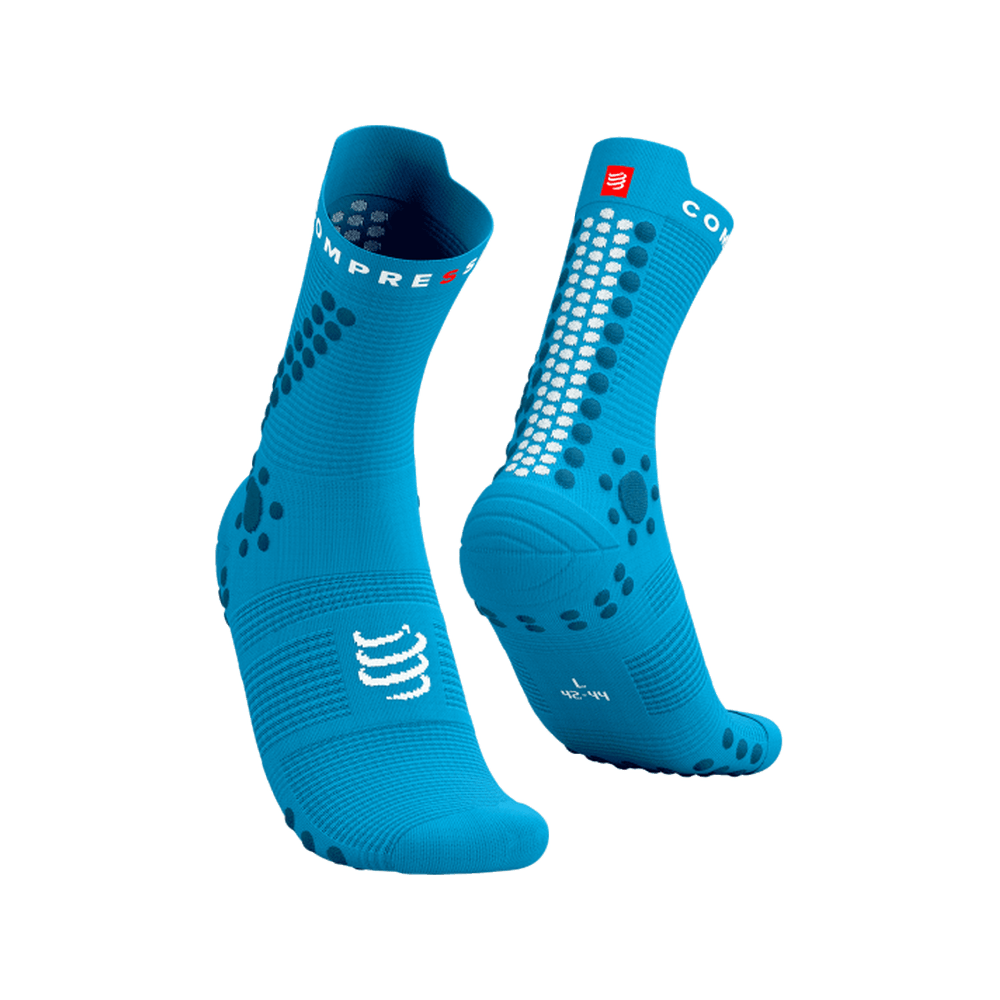 Compressport Pro Racing Socks v4.0 Trail (Hawaiian Ocean/ Shaded Spruce) - Cam2