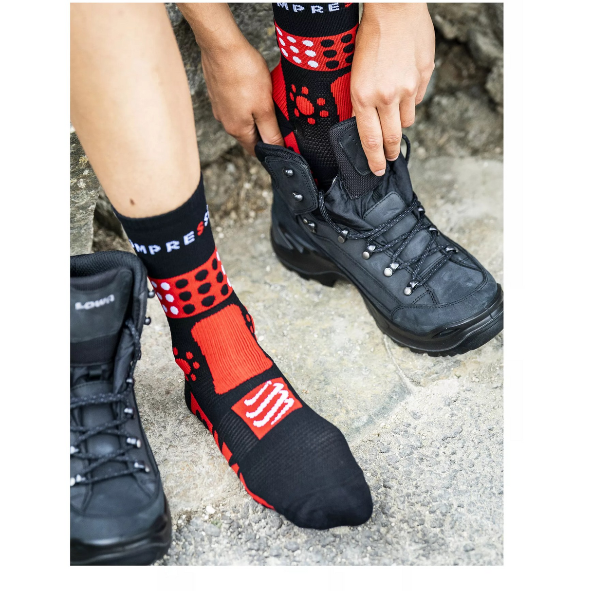 Compressport Trekking 3D Dots Crew Socks