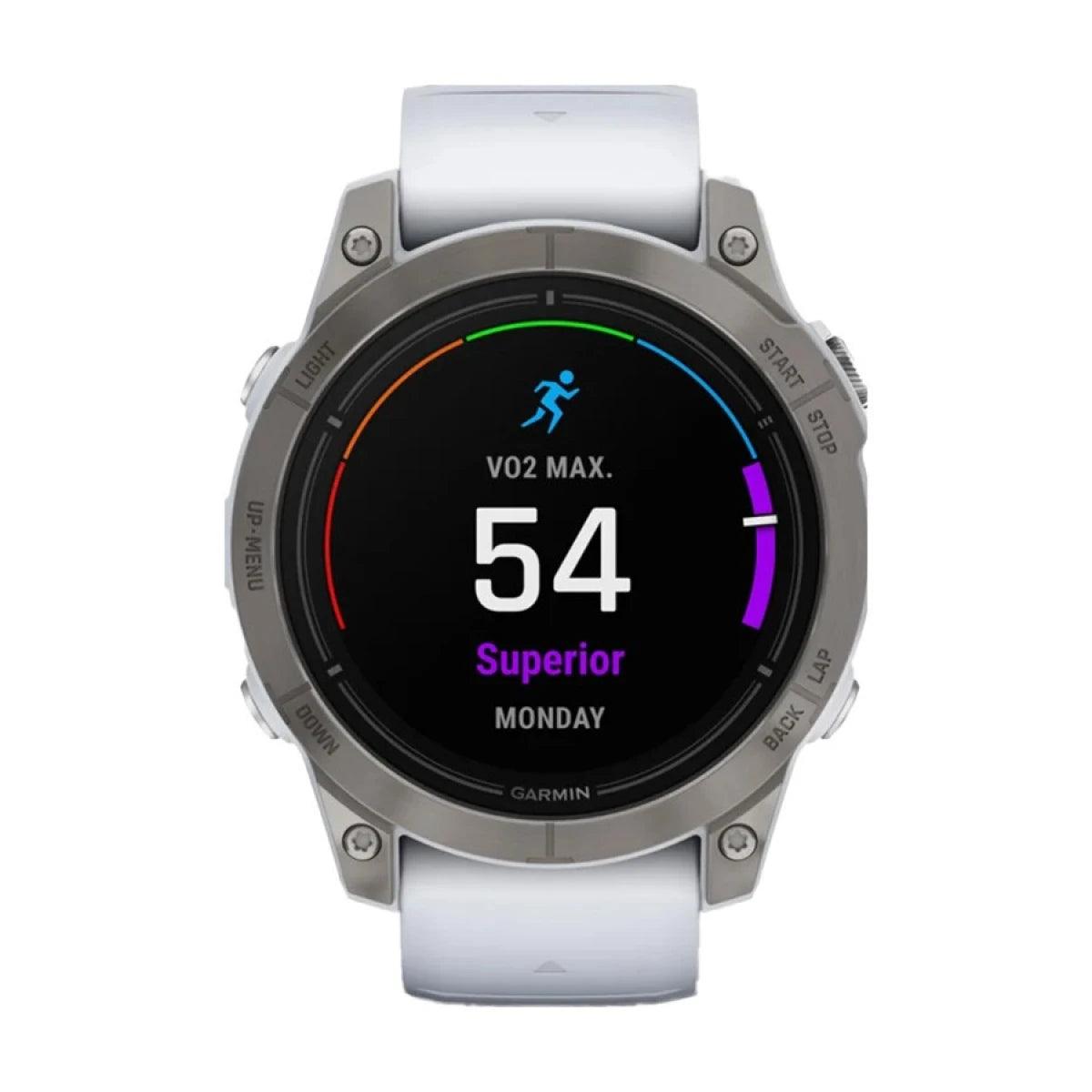 Garmin Epix Pro Gen 2 47mm (Sapphire Titanium with White Silicone) - Cam2