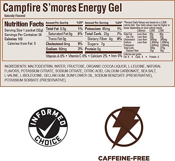 GU Energy Original Sports Nutrition Energy Gel (Campfire Smores) - Cam2