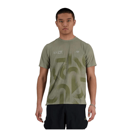 New Balance Men's London Edition Printed NB Athletics Run T-Shirt - Cam2
