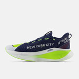 New Balance Men's NYC Marathon FuelCell SuperComp Elite v3 Road Running Shoes (Navy/ Silver Metallic) - Cam2