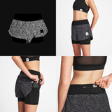 SAYSKY Women's Reflective Pace 2 in 1 Shorts 3"