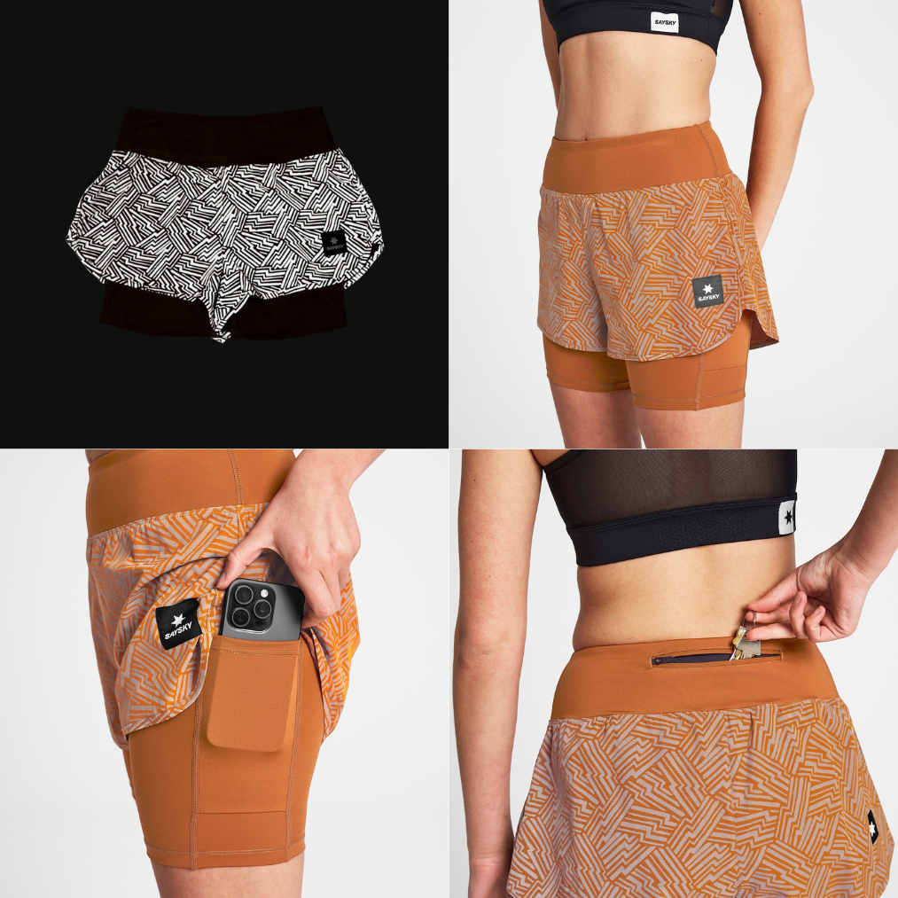 SAYSKY Women's Reflective Pace 2 in 1 Shorts 3"