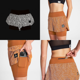 SAYSKY Women's Reflective Pace 2 in 1 Shorts 3"